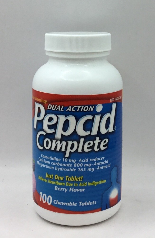 Pepcid Complete Famotidine Acid Reducer 100ct Berry Chewable Tabs Ex 3/27 