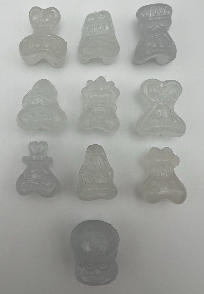 Lot of 10 Glow in the Dark Classic Original 1996 Gogos Crazy Bones W/ Speedy