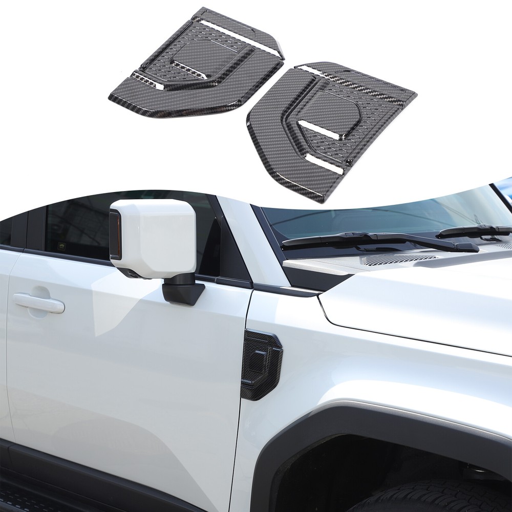 ABS Carbon Fiber Side Fender Air Vent Trim For Toyota Prado LC250 24+