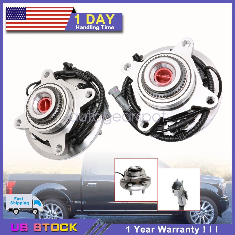 2 Front Wheel Bearing and Hub Assembly For 2018 - 2020 Ford F-150 4x4 w/ABS 6LUG