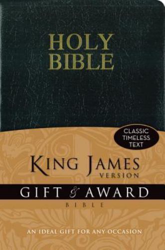 KJV, Gift and Award Bible, Imitation Leather, Black, Red Letter Edition  imitat