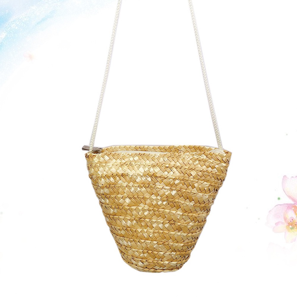 Stylish Woven Straw Crossbody Beach Bag for Women Holiday