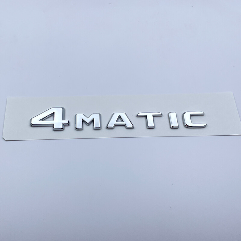 NEW 4Matic Chrome Silver Car Rear Trunk Lid Sticker Emblem For Mercedes 2017-23