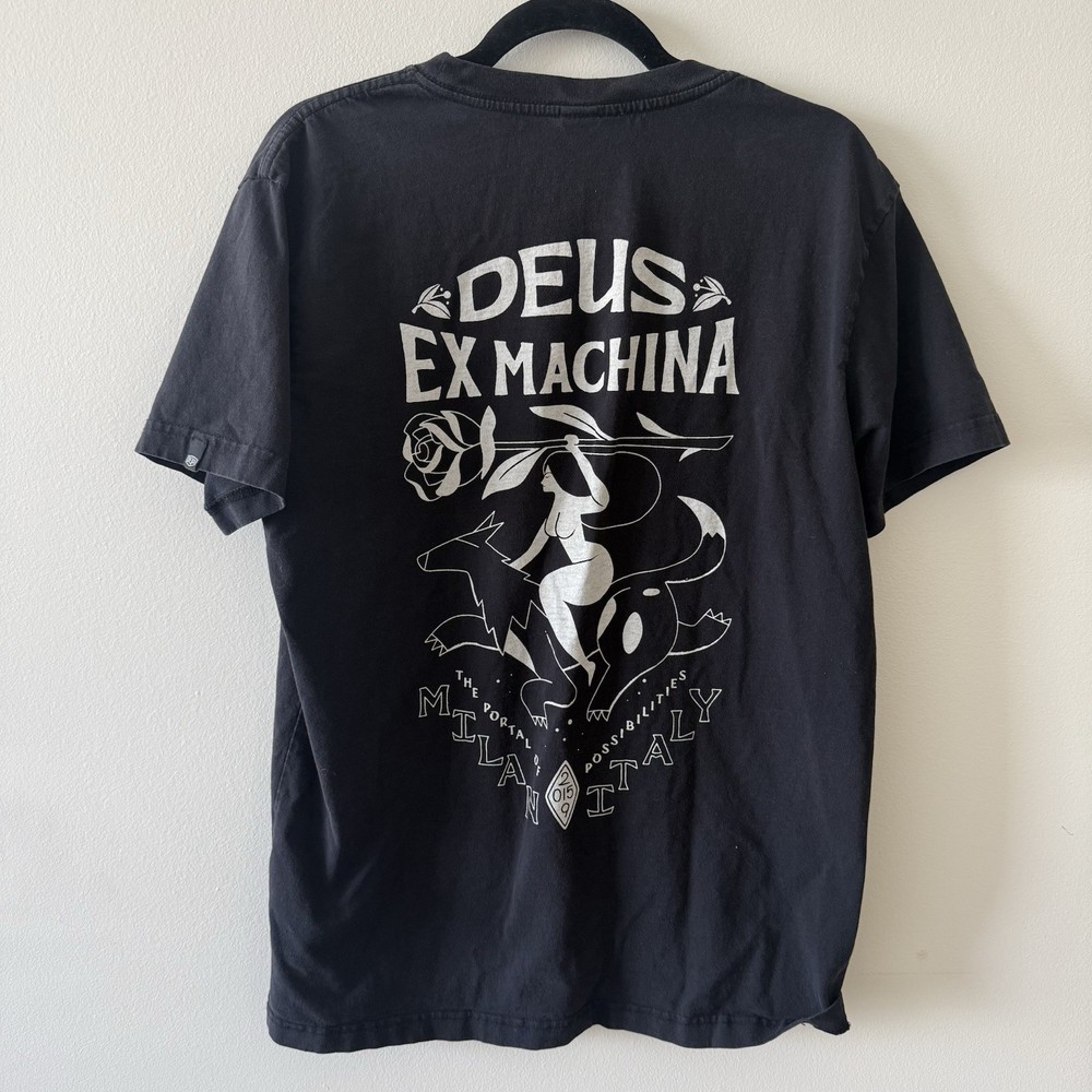 Deus Ex Machina Men's Black DL Possibilities Graphic Tee T-Shirt Milan