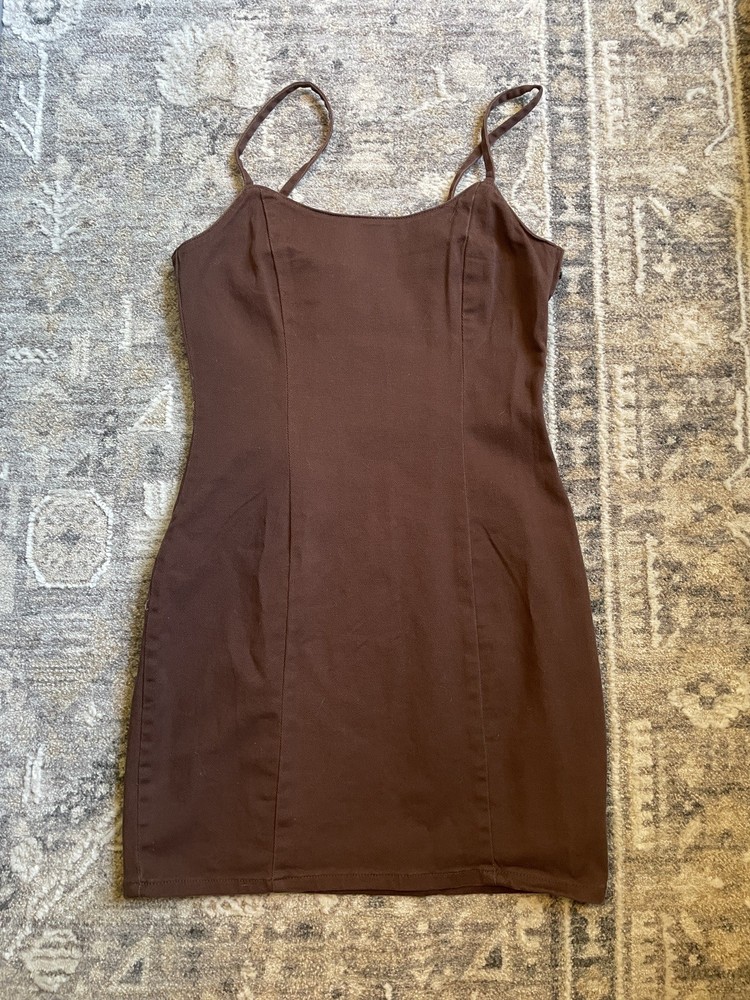H&M Divided Women's S Brown Y2K VTG Denim Mini Dress
