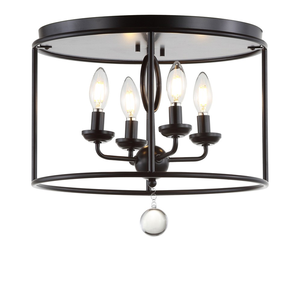 Jonathan Y JYL9500 Alma 4-Light Bronze LED Flush Mount 16W
