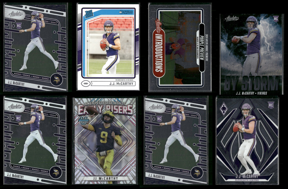 JJ McCarthy ROOKIE CARD LOT - Minnesota Vikings