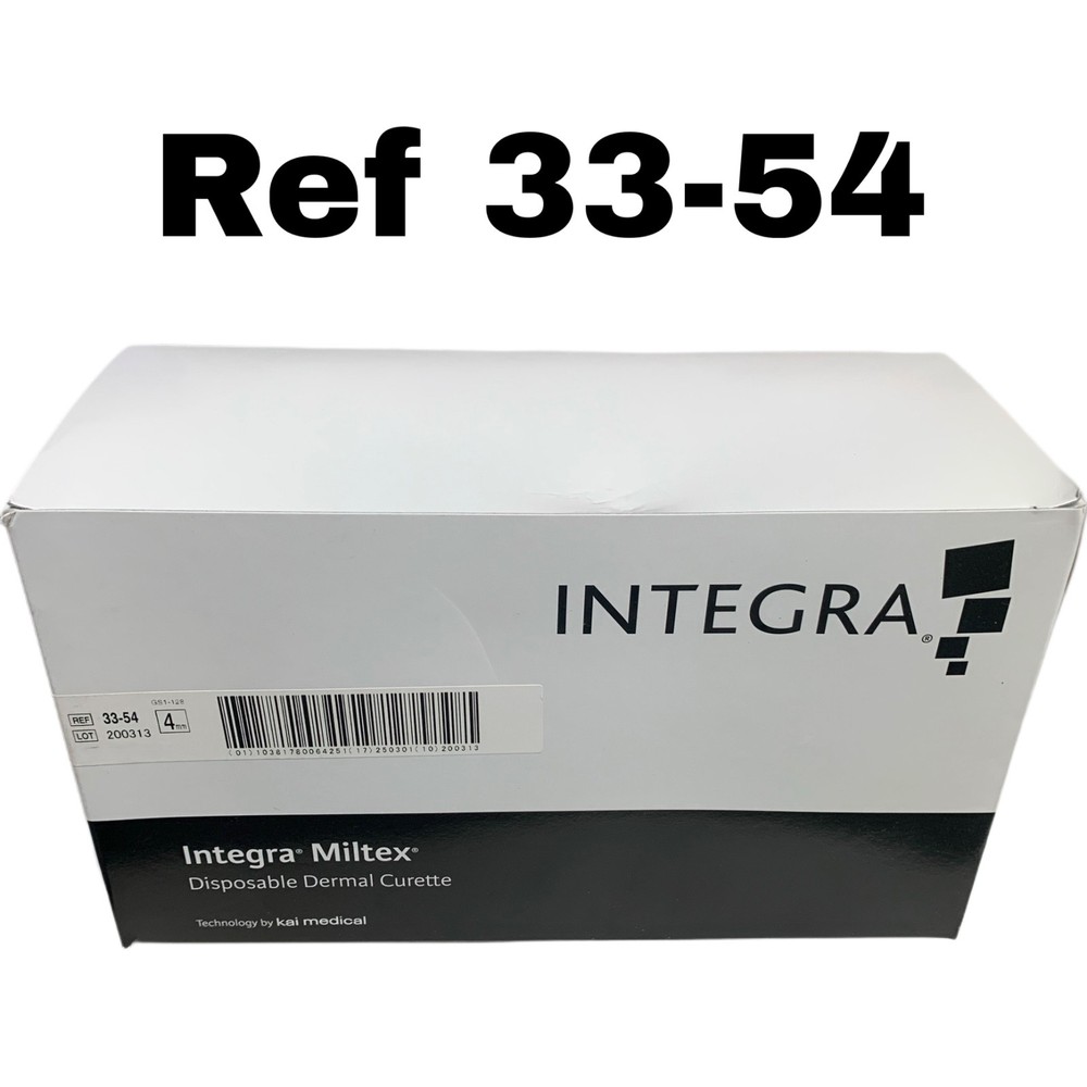 INTEGRA MILTEX 33-54, DISPOSABLE DERMAL CURETTE 4MM, BOX OF 50 PCS. Training