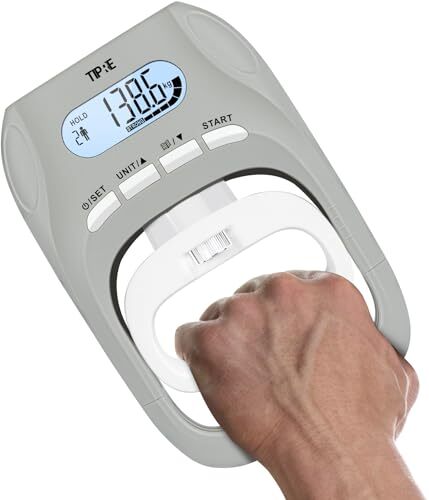 396lbs/180kg Grip Strength Tester, Hand Grip Dynamometer, Digital Grip Gray