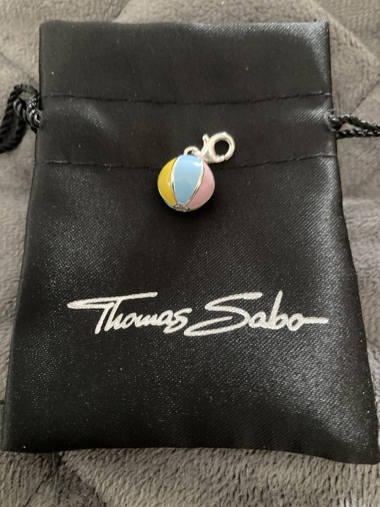 Thomas Sabo Charm 925 Silver Beach Ball Charm New In Pouch