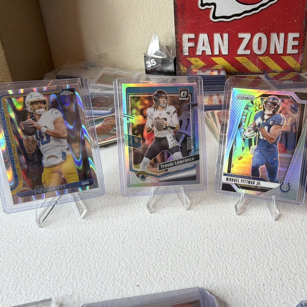 Topps Chrome Refractor/Optic/Prizm 3-Card Lot Herbert Lawrence Pittman NFL