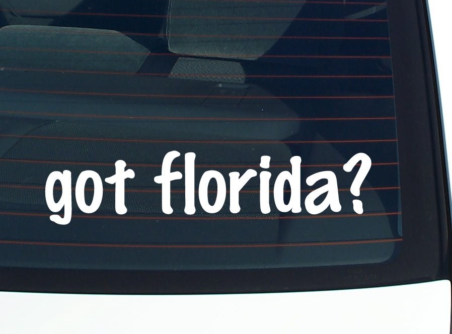 Florida State Car Decal Vinyl Bumper Sticker Funny Window Joke