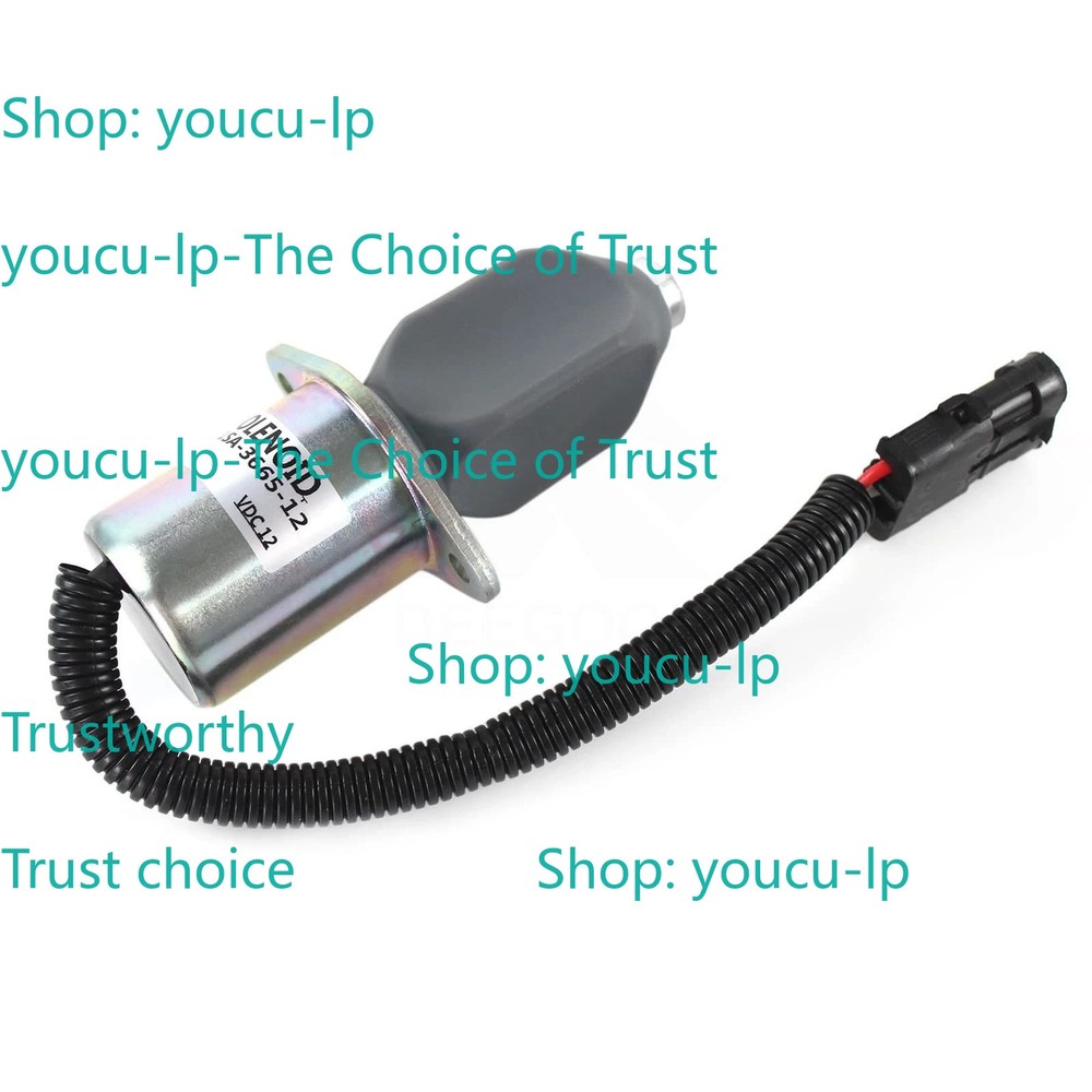 12V Solenoid Valve SA-3665-12 1753ES-12A6UC3B1S1 Fit for Cummins Yanmar Kubota
