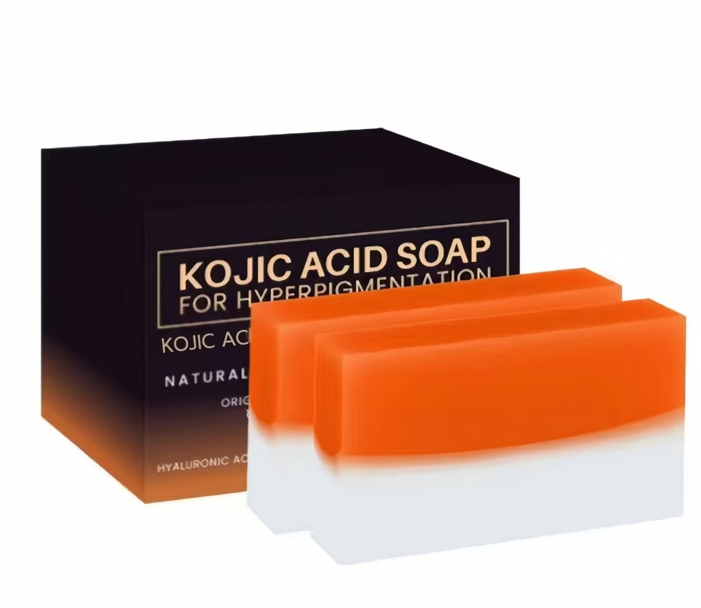 2 Pack Kojic Acid Soap Clean Face Soap Brighten Skin Tone Fade Dark Spot 100g