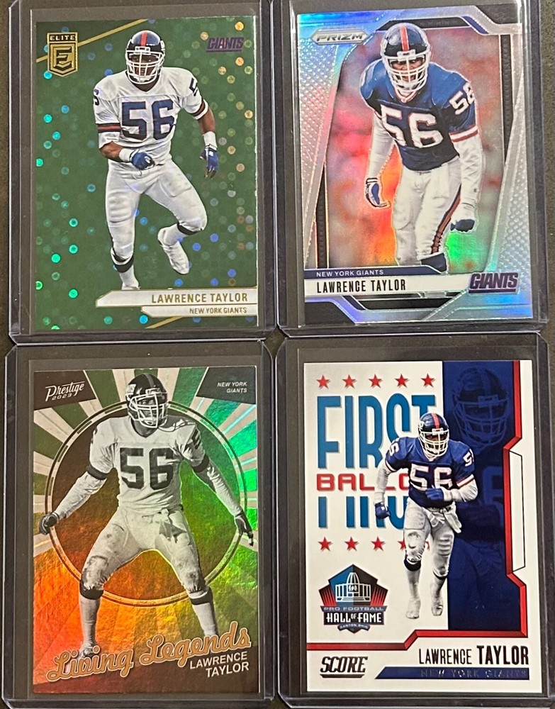 2023-24 Panini Football Lawrence Taylor 4 Card Insert/Parallel Trading Lot!