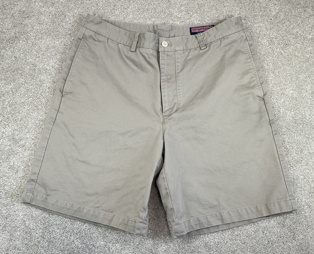 Vineyard Vines Club Shorts Men's 34 Chino Cotton Flat Front  9