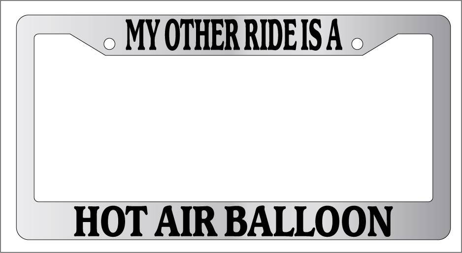 Hot Air Balloon Chrome License Plate Frame – Fun Auto Accessory  