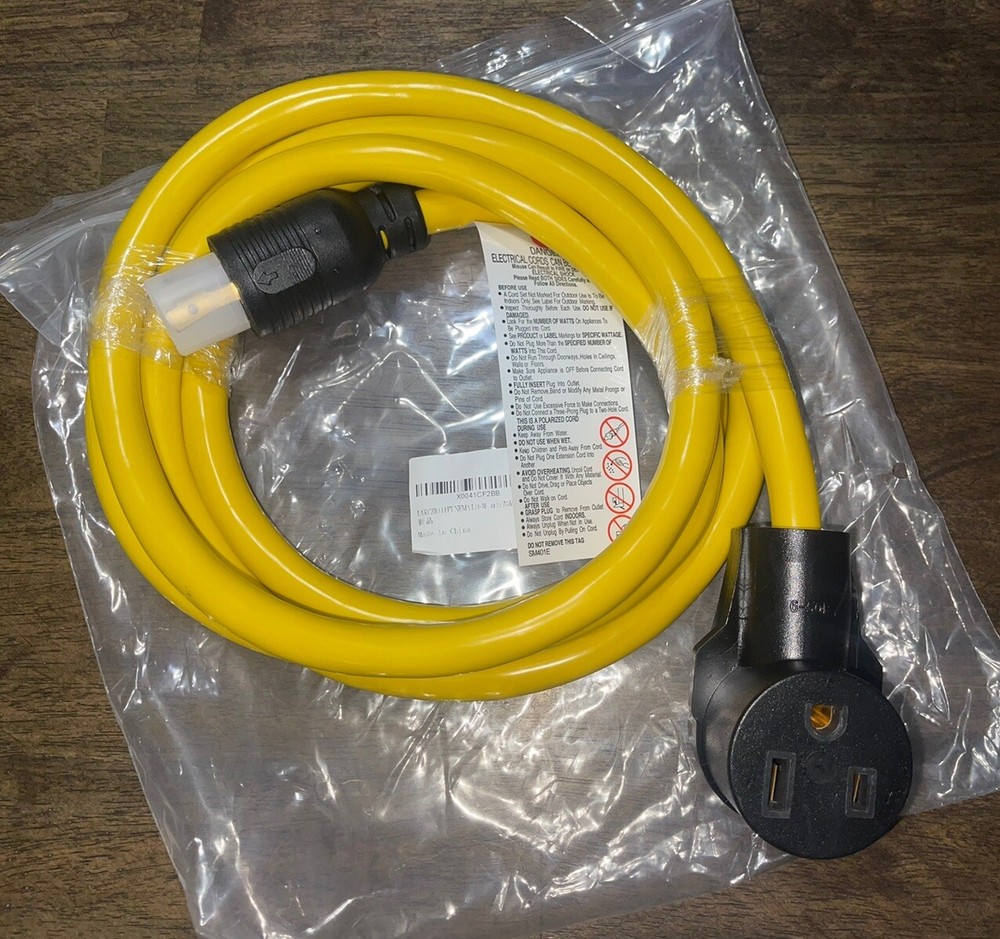 10ft 30amp Welder Extension Cord Compatible With NEMA L14-30p To 6-50R 4 Prong..