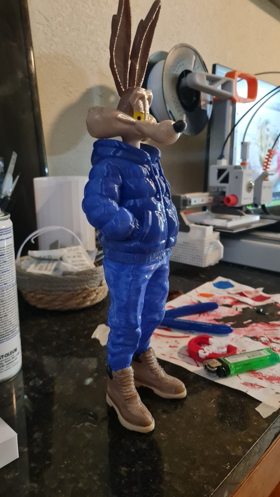 Looney Tunes Wile E. Coyote Figure in Hoodie and Boots Urban Style