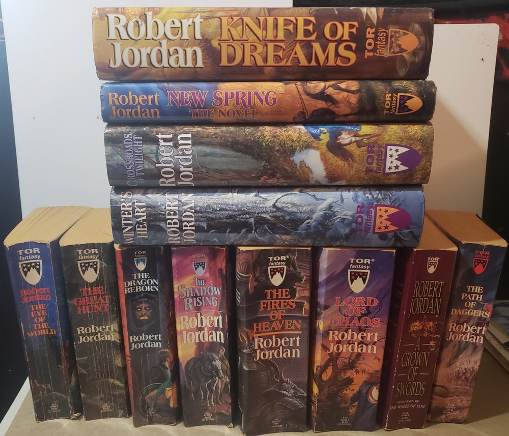 Wheel of Time Series Lot 12 1-11 w/New Spring HC Robert Jordan 8-PB