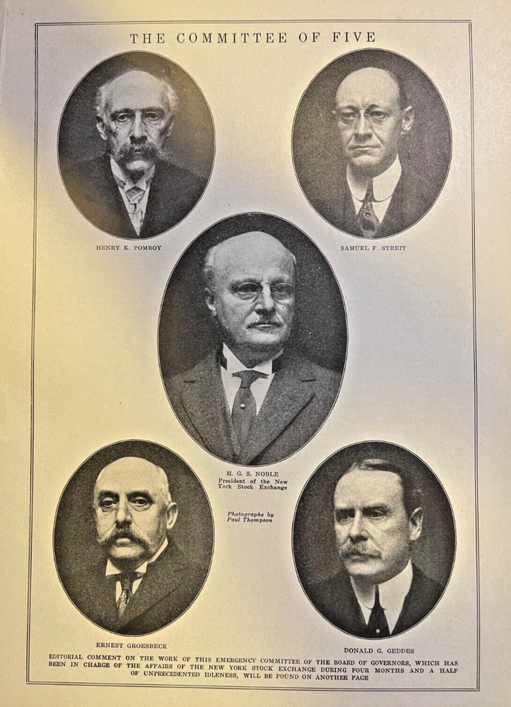 1914 Illustration Committee of Five New York Stock Exchange