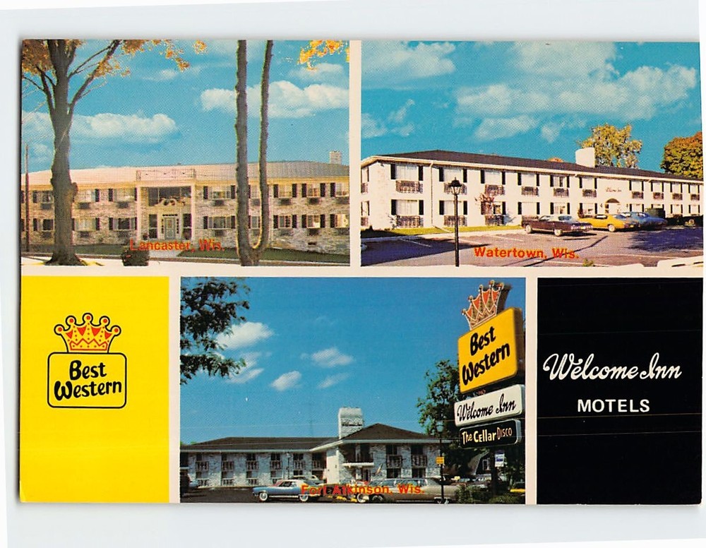 Postcard Welcome Inn Motels Wisconsin USA