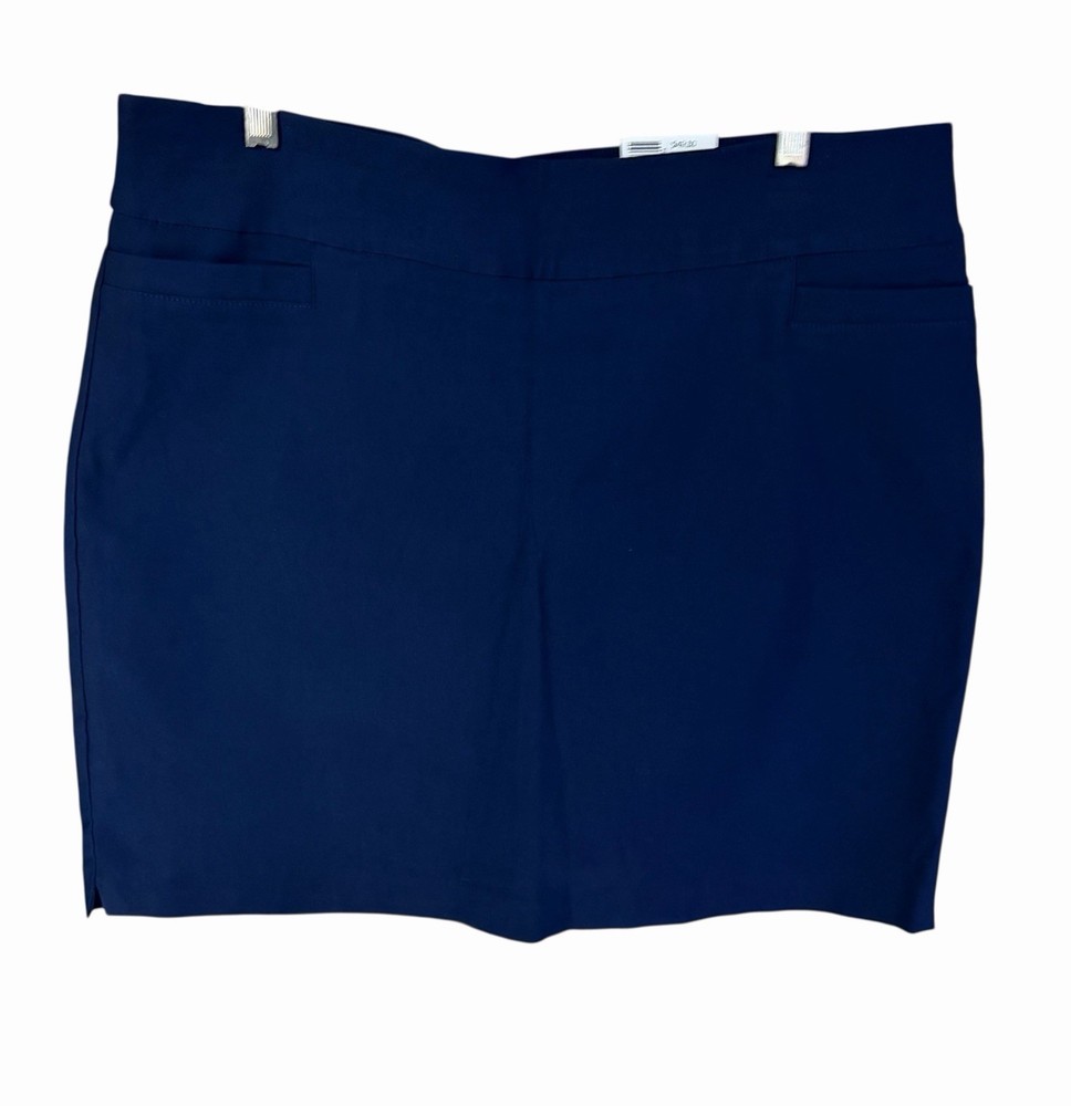 Kim Rogers Skort Womens Plus 18 Navy Blue Tummy Control Stretch Pull On  NWT