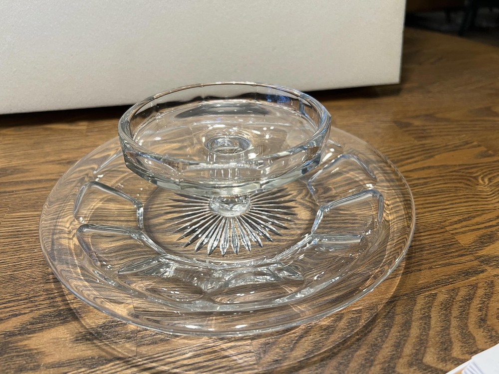 Heisey Glass tiered tidbit serving dish