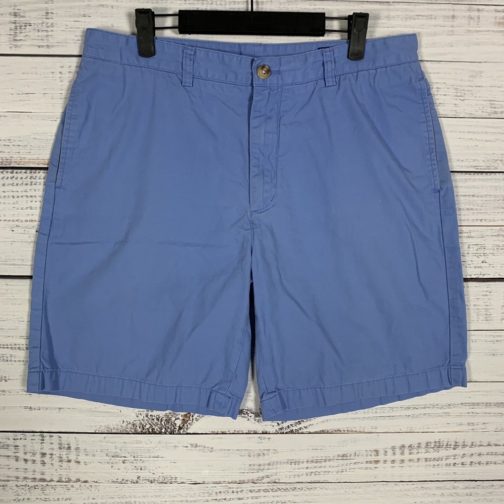Vineyard Vines Shorts Mens 35 x 8.5 Chino Blue Flat Front Whale Club Casual