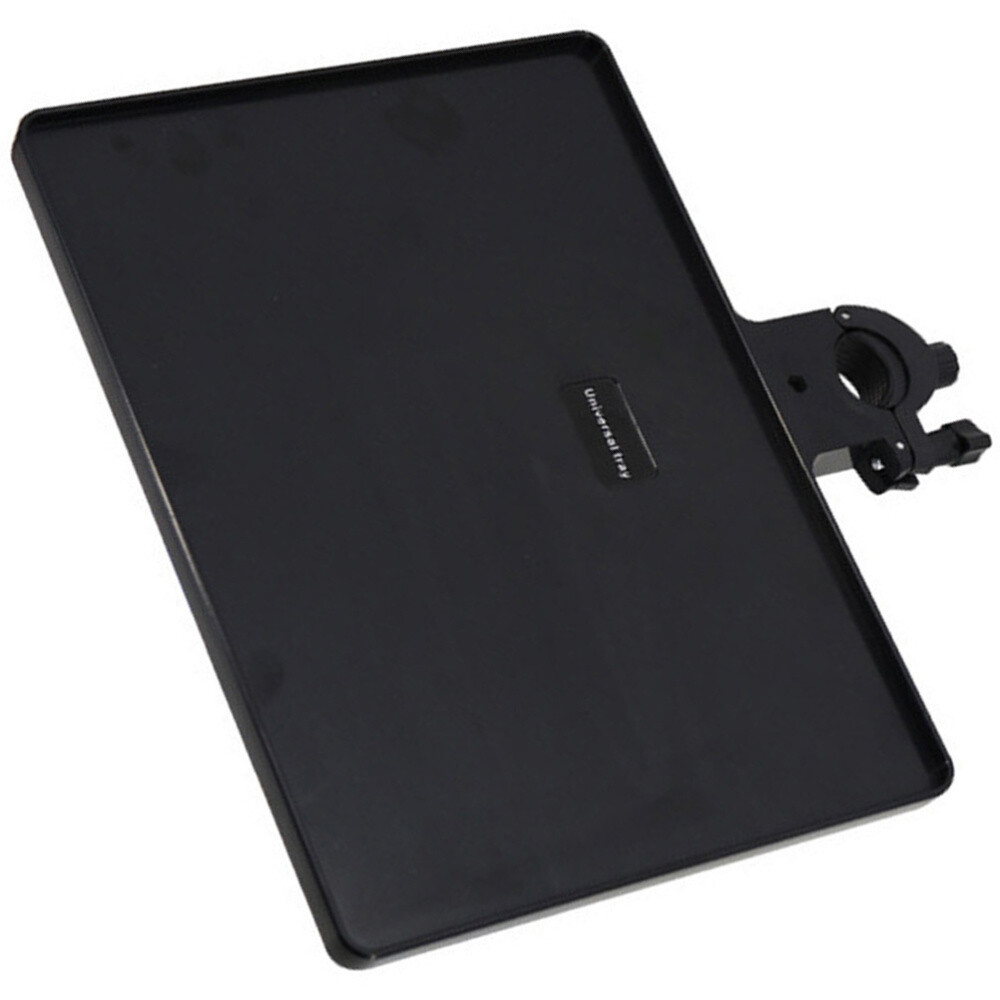 Clamp-On Microphone Stand Shelf with Sound Card Holder Tray for Enhanced Studio Setup