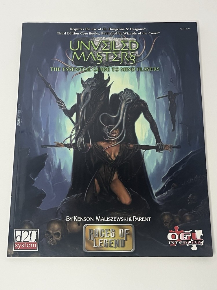 Races Of Legend Unveiled Masters - The Essential Guide to Mind Flayers d20 RPG