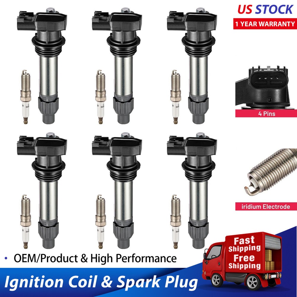 Fits 2008-2010 Saturn Vue 3.6L V6 6X Coils pack & Spark plugs UF569