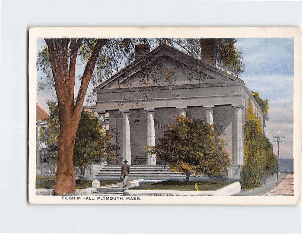Postcard Pilgrim Hall Plymouth Massachusetts