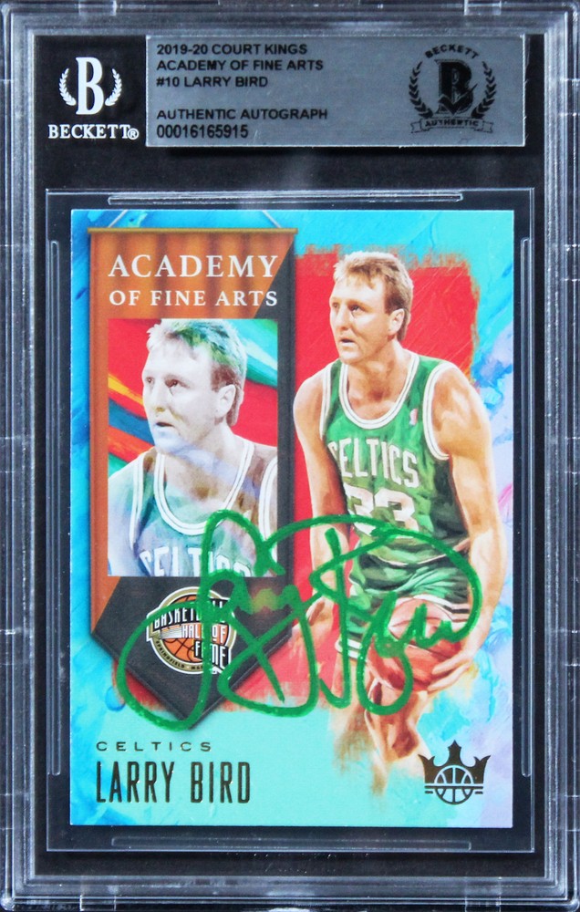 Celtics Larry Bird Signed 2019 Court Kings Academy of Fine Art #10 Card BAS Slab-image