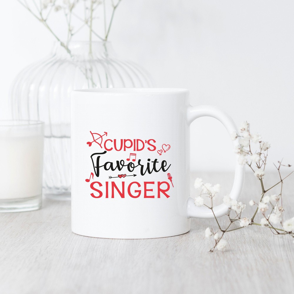 Valentine Singer Cupid's Favorite Mug Singer Valentine Mug Valentines Gift For