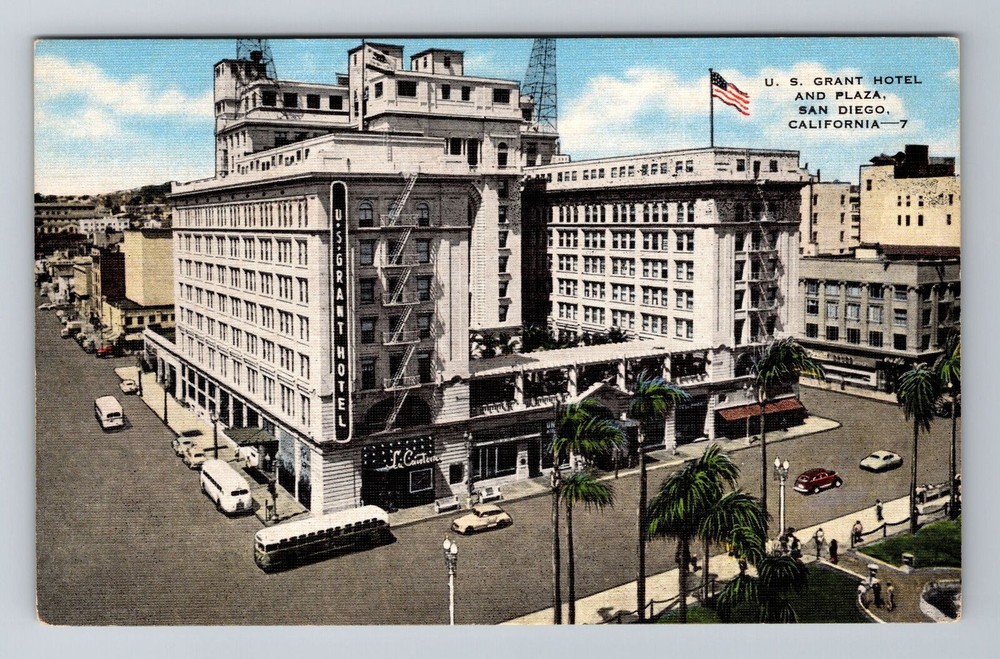 San Diego CA-California, Horton Plaza, Advertising, Antique Vintage Postcard