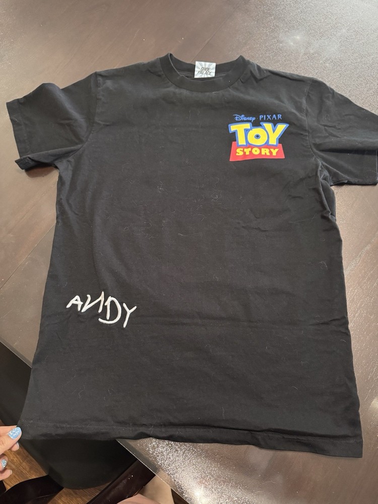 Rare Toy Story Cast Pixar Disney T Shirt Andy Signature On Bottom X Shoe Palace