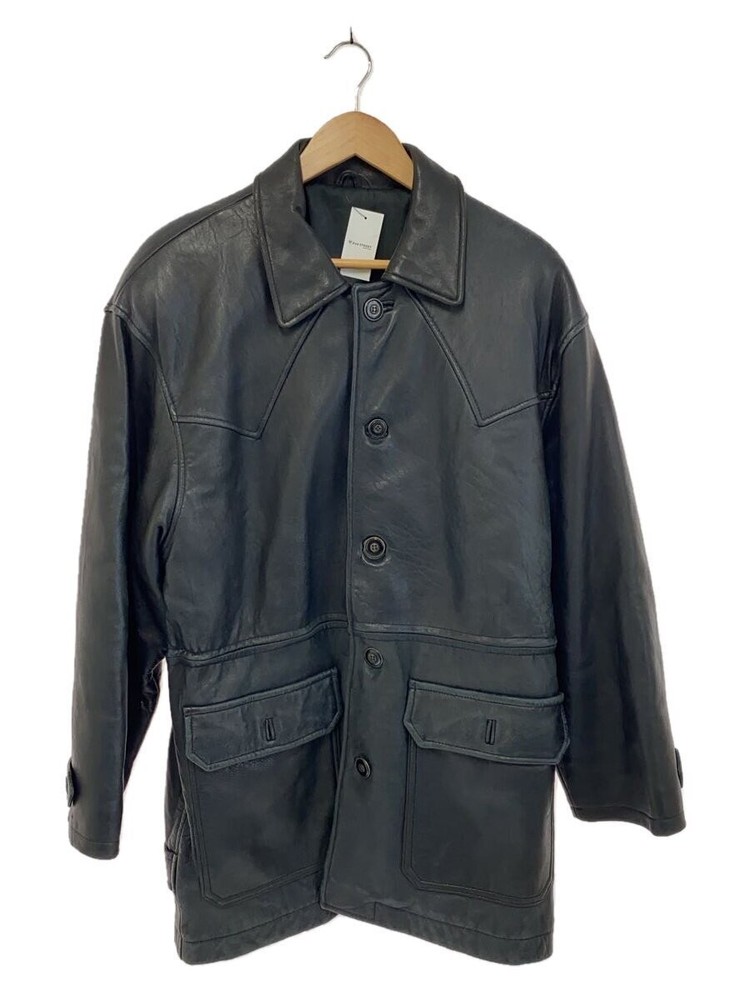 Free Black Leather Jacket Blouson Size M Style 2246