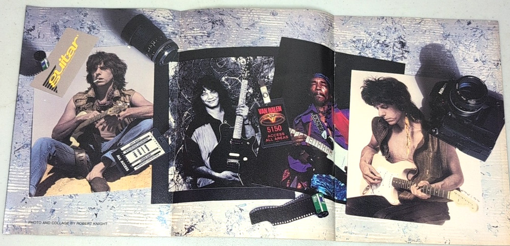 1992 Fujifilm Vintage Print Ad Nikon Van Halen Jeff Beck Hendrix Guitar Magazine