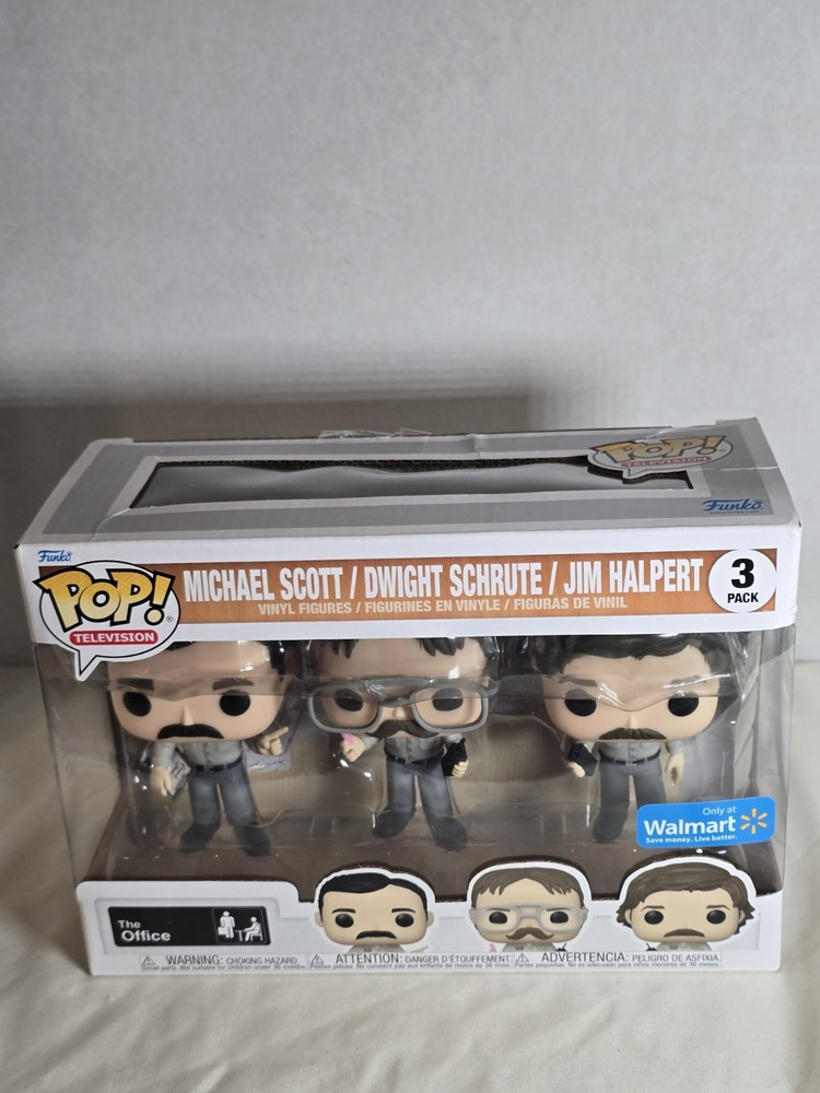 Funko Pop The Office Utica Prank 3-Pack Michael, Dwight, Jim Walmart Exclusive
