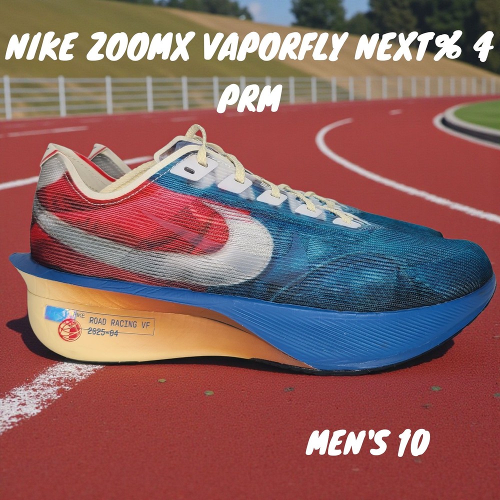 Nike ZoomX VaporFly Next% 4 Pre Montreal Blue Red IH3586 999 Men's Size 10 NEW