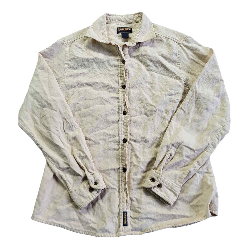 Woolrich Shirt Women's Size M Medium Yellow Button Up Long Sleeve Western Casual