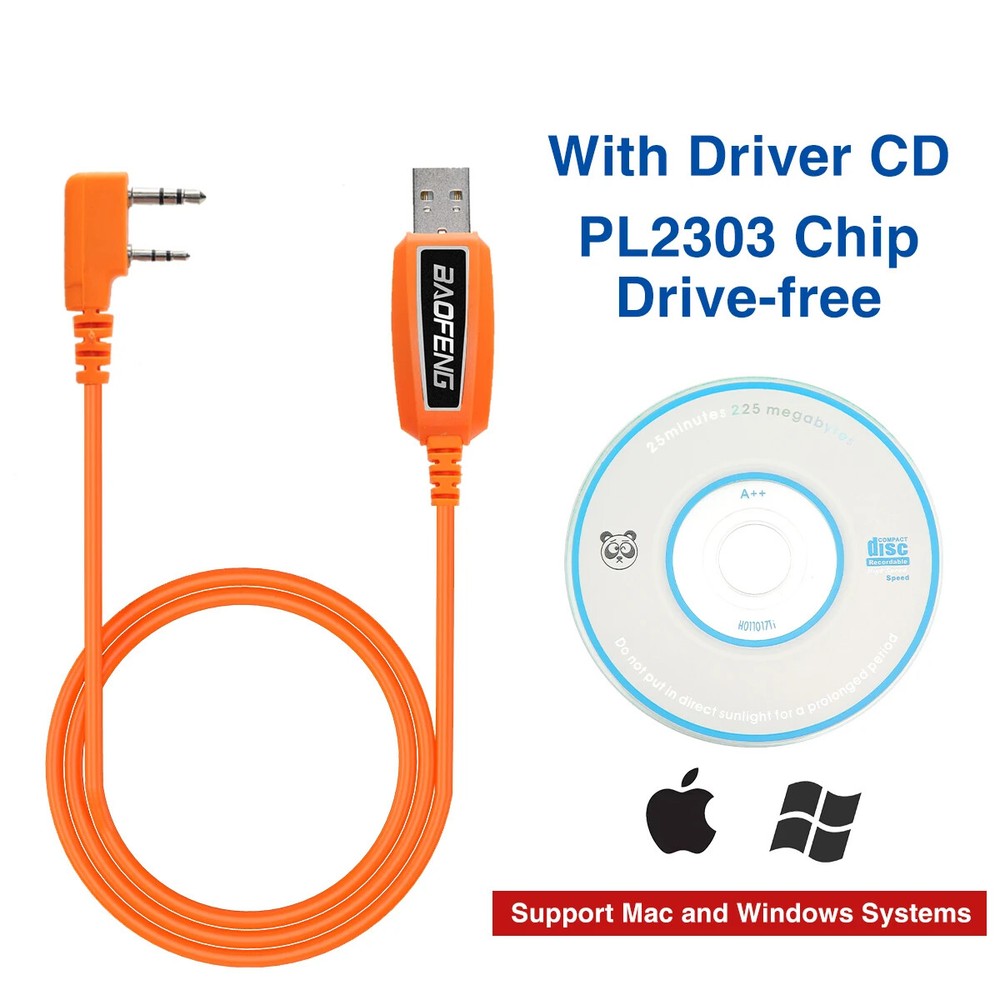Baofeng Two Way Radio USB Programming Cable PL2303 for UV-5R UV-17 UV-21 BF888S