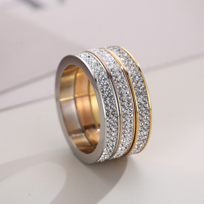 Cold wind ring advanced sense full star ring full diamond titanium steel ring