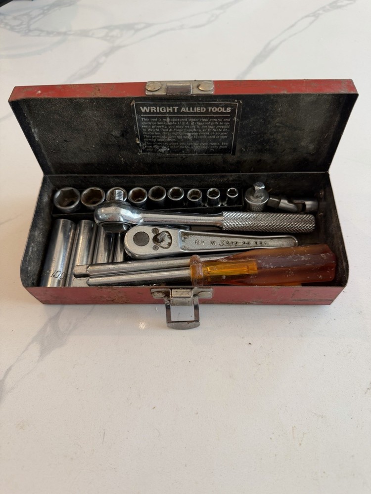 Vintage Ratchet & Socket Tool Set