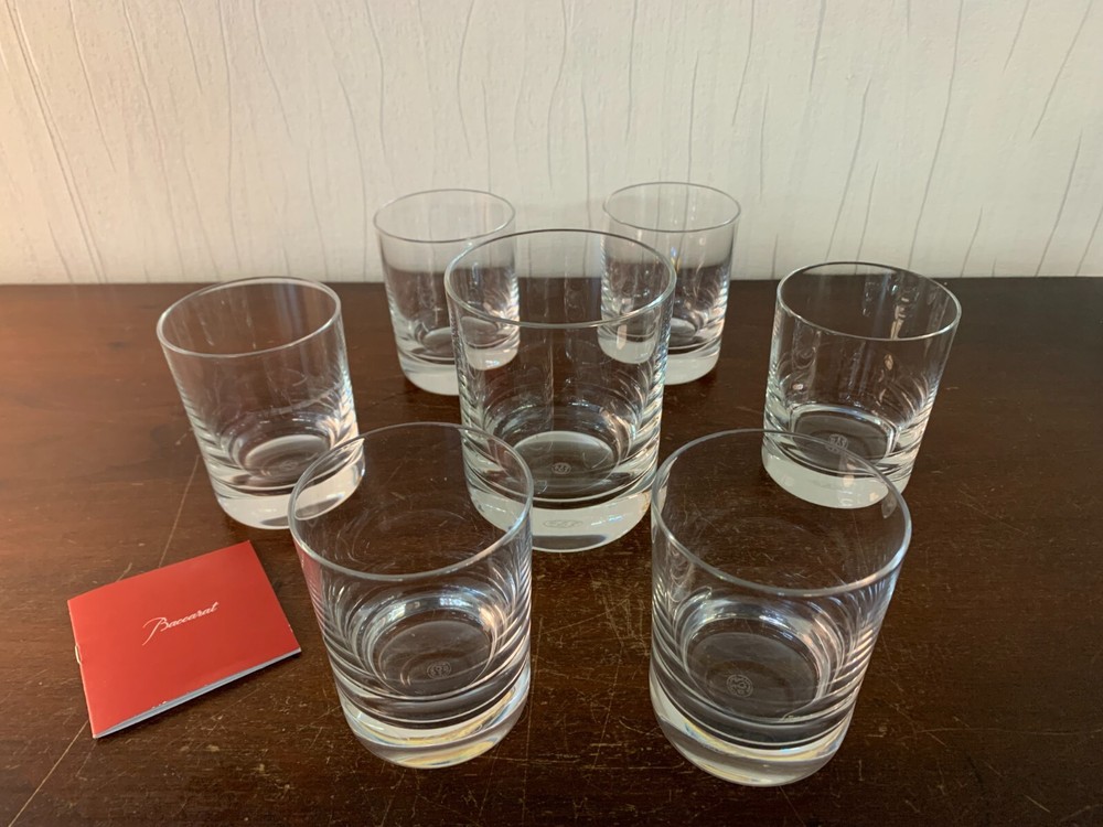 6 Whisky Glasses 1 Ice Bucket Perfection Model Crystal Baccarat Lot Price