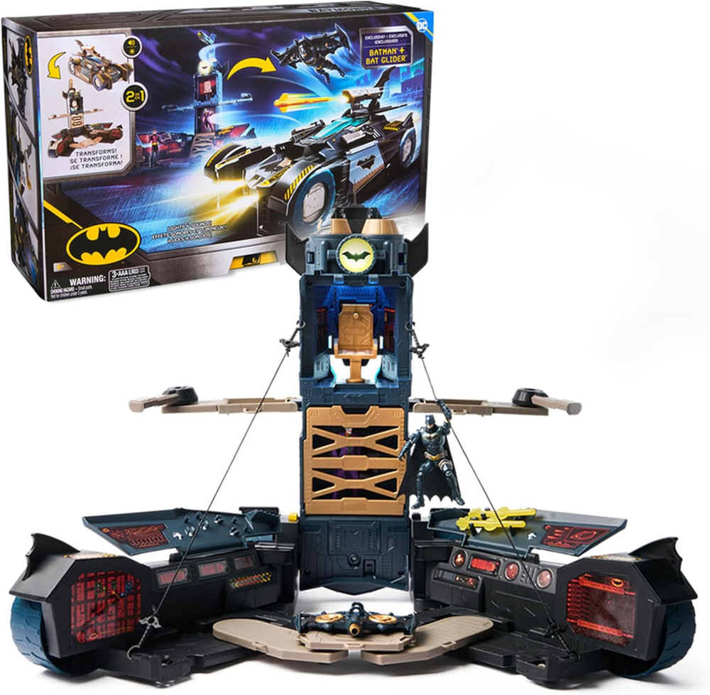 Comics Batman, Ultimate Transforming Batmobile Playset, 2-In-1 Playset with Excl