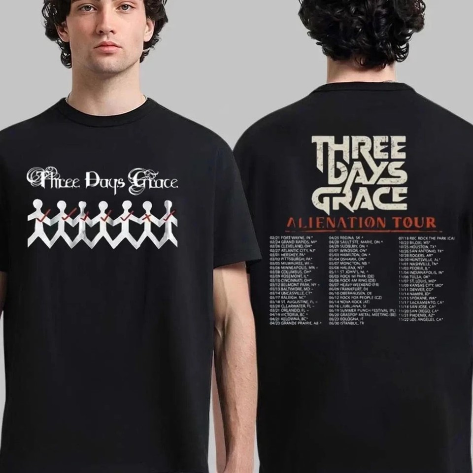 Three Days Grace Alienation Tour 2026 Shirt, North America Concert T-Shirt