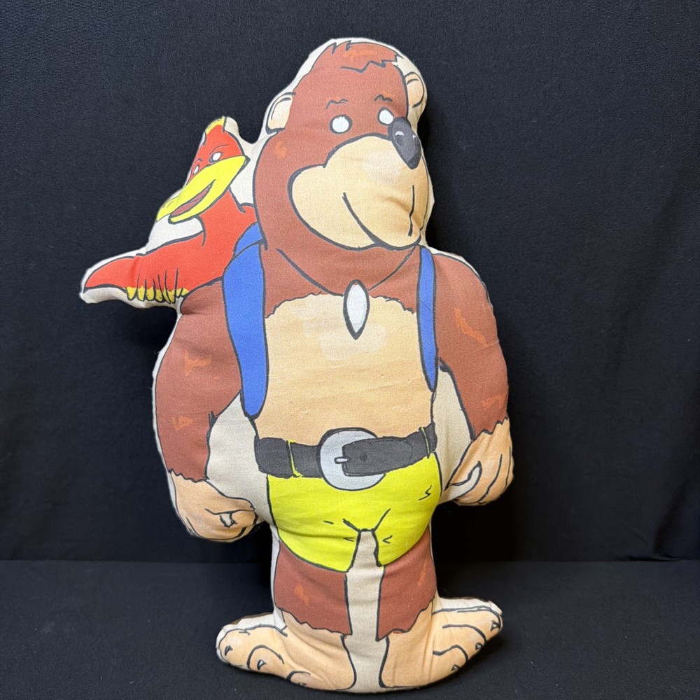 Banjo Kazooie Plush Pillow Handmade Bear Bird Video Game - Rare