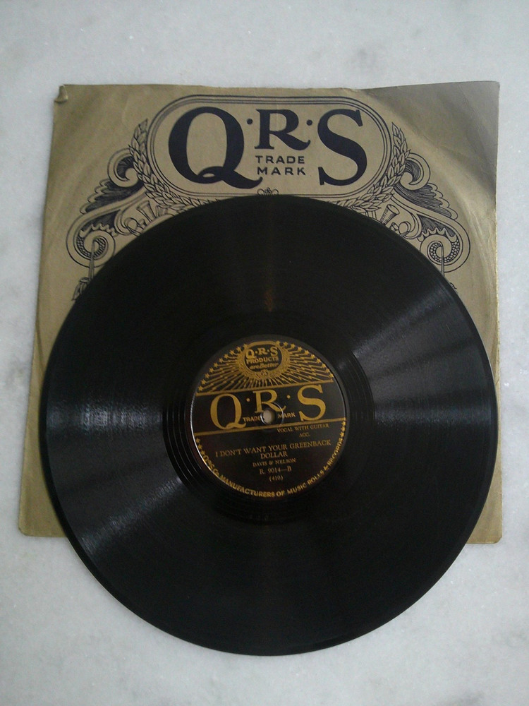 78 RPM Record Old Country Davis and Nelson QRS 9014 Meet Me Tonight in Dreamland